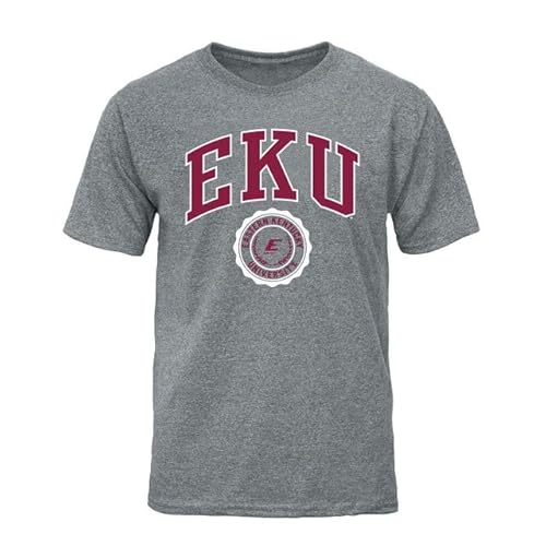 Barnesmith Eastern Kentucky University EKU Colonels Short-Sleeve T-Shirt, Heritage, Charcoal Grey, Medium