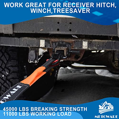 Metoware 2 Pack D Ring Shackles 3/4" Off Road Shackles Tow Winch Shackles 45,000Lb Break Strength Heavy Duty Shackles With Washers For Tow Strap Winch Off Road Vehicle Recovery #TOP3