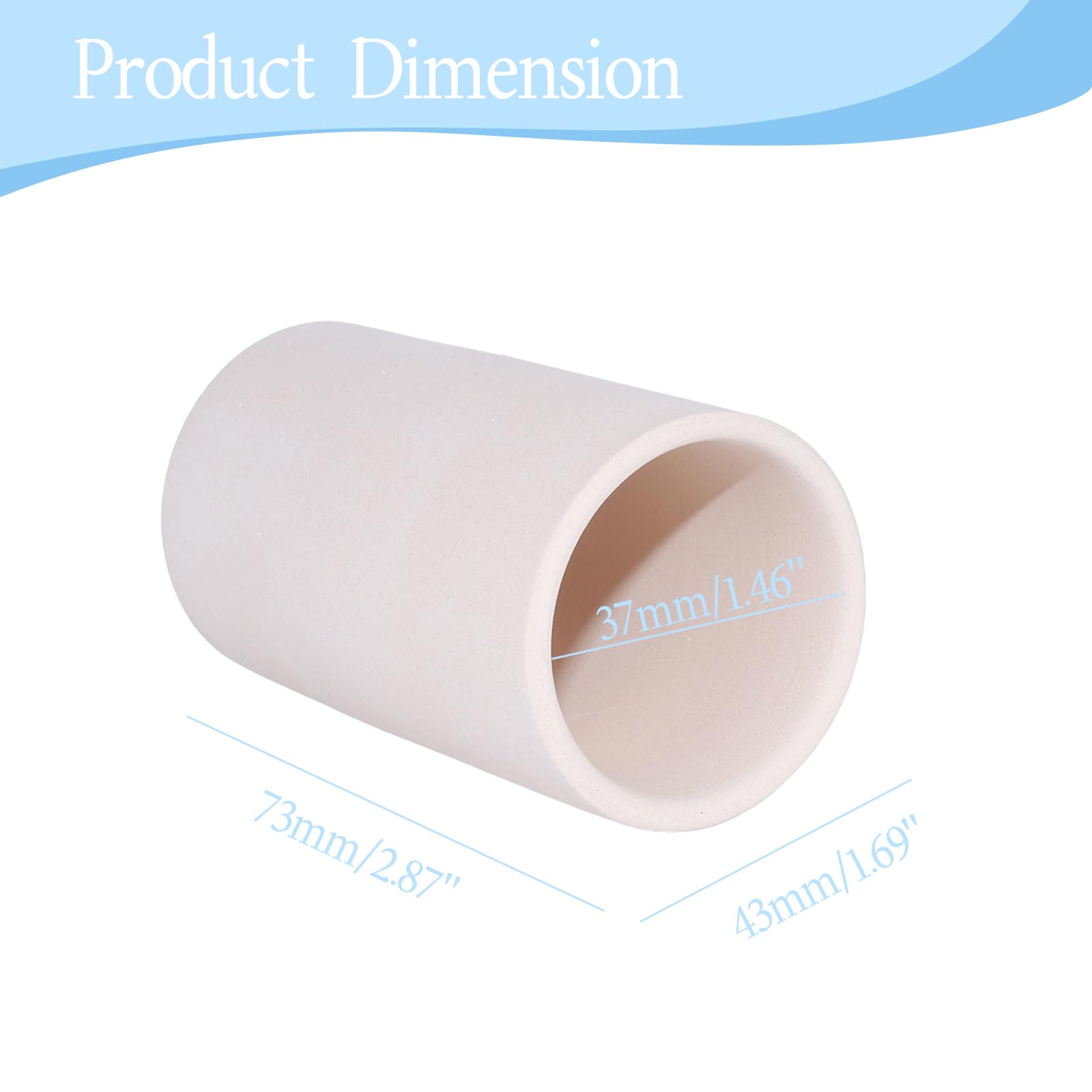 MC MEICHUANG Ceramic Shrimp Breeding Cave, 1-Tube Aquarium Hiding Shelter for Betta & Cherry Shrimp, Free 10 Duck Accessories - Image 2