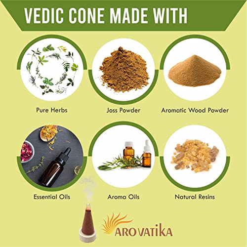 Aro Vatika Vedic Natural Masala 120 Incense Cones In Pack Of 12 Boxes |12 Assorted Fragrances Dhoop Cones | Best For Prayer, Reiki, Meditation And Relaxation | Burn Time- 25 Mins #TOP2