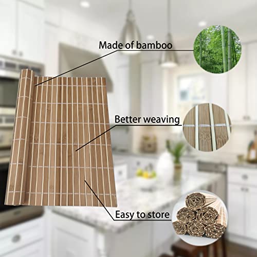 Andstar Set Of 8 Pcs Bamboo Placemats Natural Anti-Slip Bamboo Placemats Washable Heat-Resistant Table Mats For Dining Room And Kitchen (Brown) #TOP3