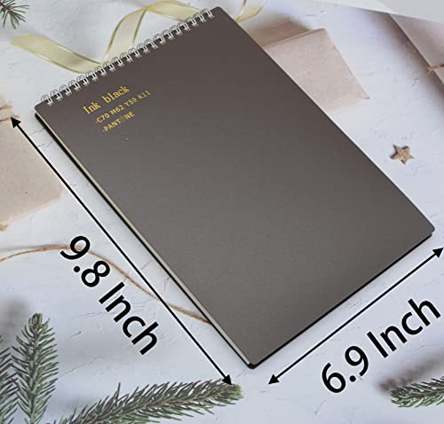 Yansanido Top Bound Spiral Notebook, 4 Pcs B5 Thick Plastic Hardcover 7Mm College Ruled 4 Color 80 Sheets -160 Pages Journals For Study, Work, Travel And Notes (Dark Color) #TOP1