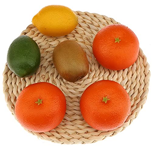 Gresorth 6Pcs Artificial Orange Decoration Fake Tangerine Fruit Home House Kitchen Table Food Show Model #TOP3