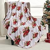 Elegant Comfort Lightweight Printed Throw Blanket- All Season, Ultra Soft, Cozy and Plush- Decorative Throw Blankets, Perfect for Lounging, 50 x 60 inches, Rustic Red Truck, Throw Blanket
