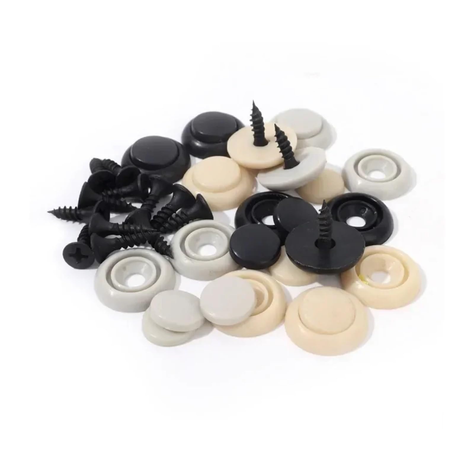 KXFVYNE Car Ceiling Buckles Fixing Clips Interior Roof Cloth Screw Caps Rivet Fixer Cap Retainer Fastener Buckle Accessories(5pcs Beige)