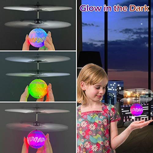 3 Pack Color Easter Eggs Flying Balls Toys for Kids Boys Easter Gift Hand Remote Control Rechargeable Helicopter Led Mini Drones Easter Basket Stuffers for Boys Girls Easter Party Outdoor Games - Thumbnail 7