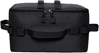 brooksnaji Camping Storage Bag Cookware Bag Water Resistant Lightweight Foldable for Men Women Outdoor Camping, black, Unisex