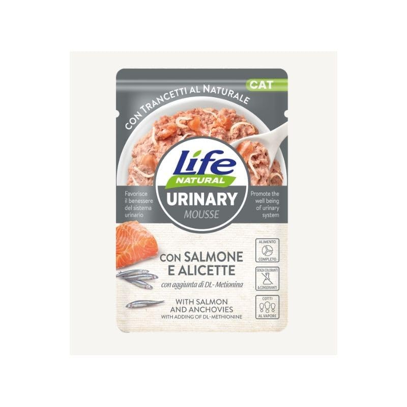 Life Cat | Alimento Húmedo para Gato | Variedad Mousse | Varios Sabores Y Propiedades | 10 x 70 Gr | (10x70Gr, Salmón Y Anchoas Urinary)
