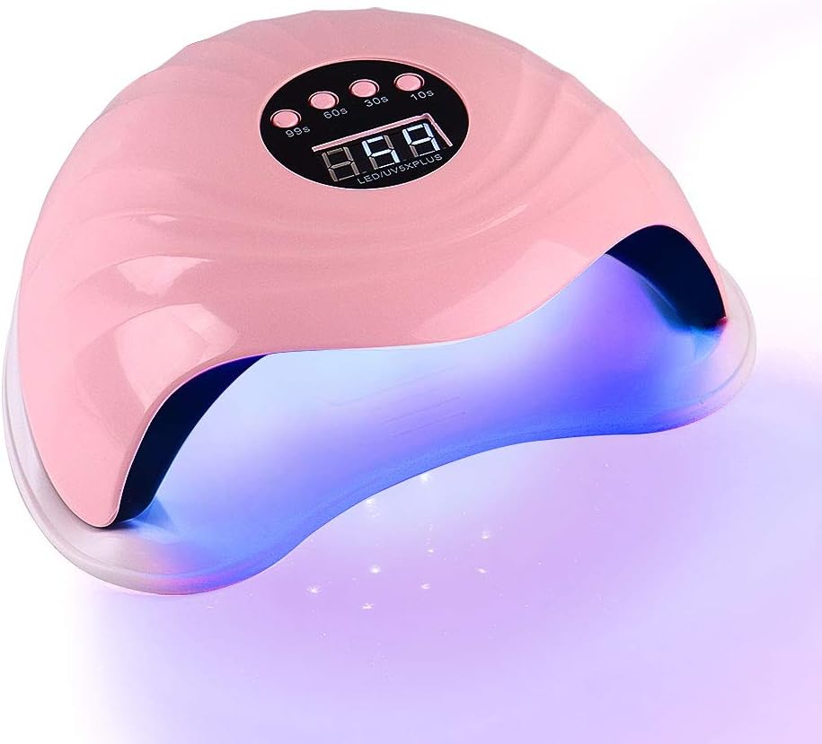UV Gel Light Nail Lamp, Vanshi Upgraded 72W UV LED Nail Dryer Curing Lamp with 4 Timer Setting & Auto Sensor, Professional Gel Nail Lamp for Fast Drying Fingernails and Toenails