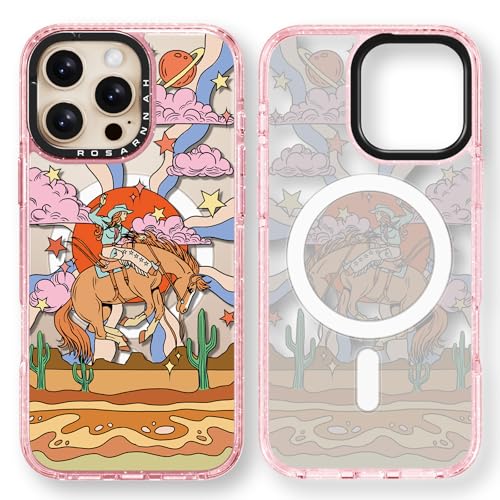 Coque iPhone 16 Pro Max Rosarnnah compatible Magsafe protection antichoc style mignon transparent