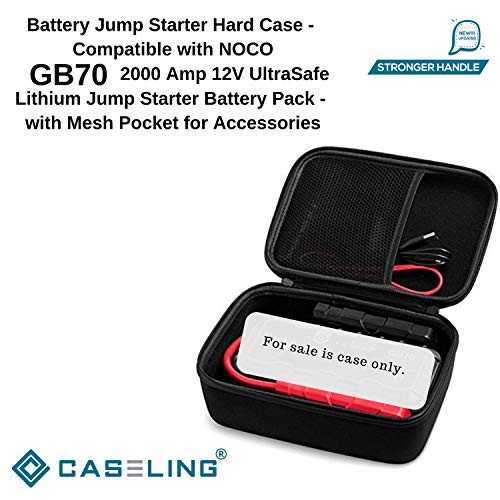 Caseling Hard Case Compatible With Gb70 2000 Amp 12V Lithium Jump Starter Battery Pack With Mesh Pocket For Accessories #TOP2