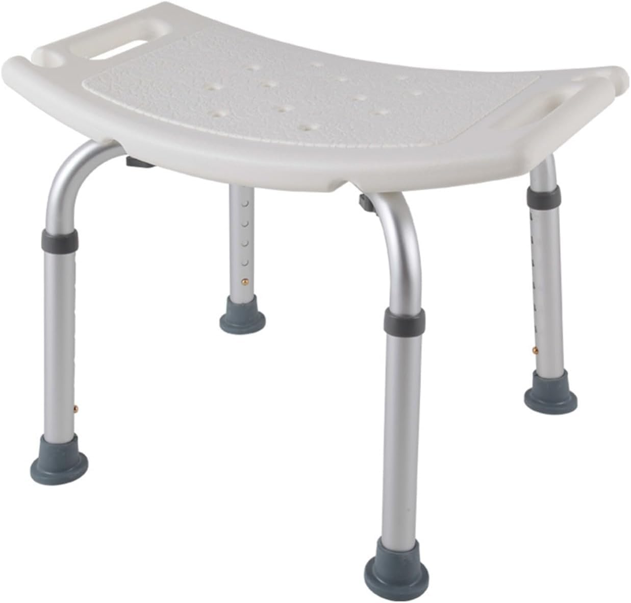 Silla de Ducha Ajustable en Altura 41-56 cm, Asiento de Ducha Antideslizante y Estable, Taburete de baño con Patas de Goma Antideslizantes, Silla de baño for Personas Mayores, discapacitados(A)
