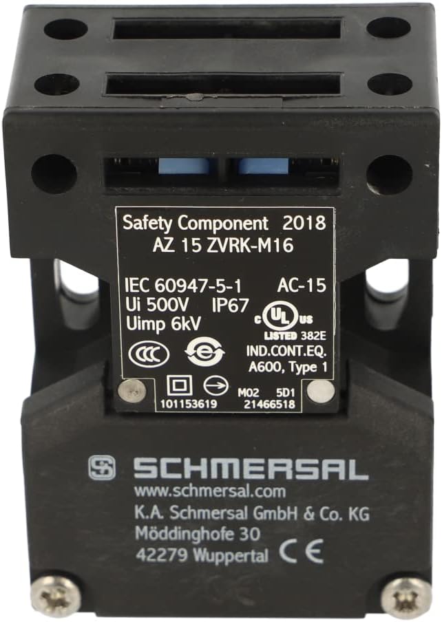 AZ15ZVRK-M16 | 101153619 | SCHMERSAL SAFETY SWITCH, 3 M16X.5, PLASTIC, 30MM SENSOR LENGTH, 500V, 10A