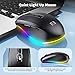 Seenda Wireless Mouse Jiggler - Multi-Device LED Mouse With USB and Bluetooth Connection, Built-in Mouse Mover Compatible With Mac OS, Windows, Android Devices - Black