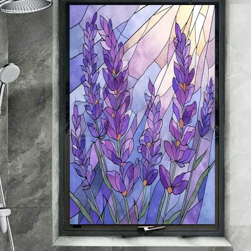 Vinilo decorativo adhesivo para ventana Dreamy Lavender 15.7x23.6 in miniatura 3