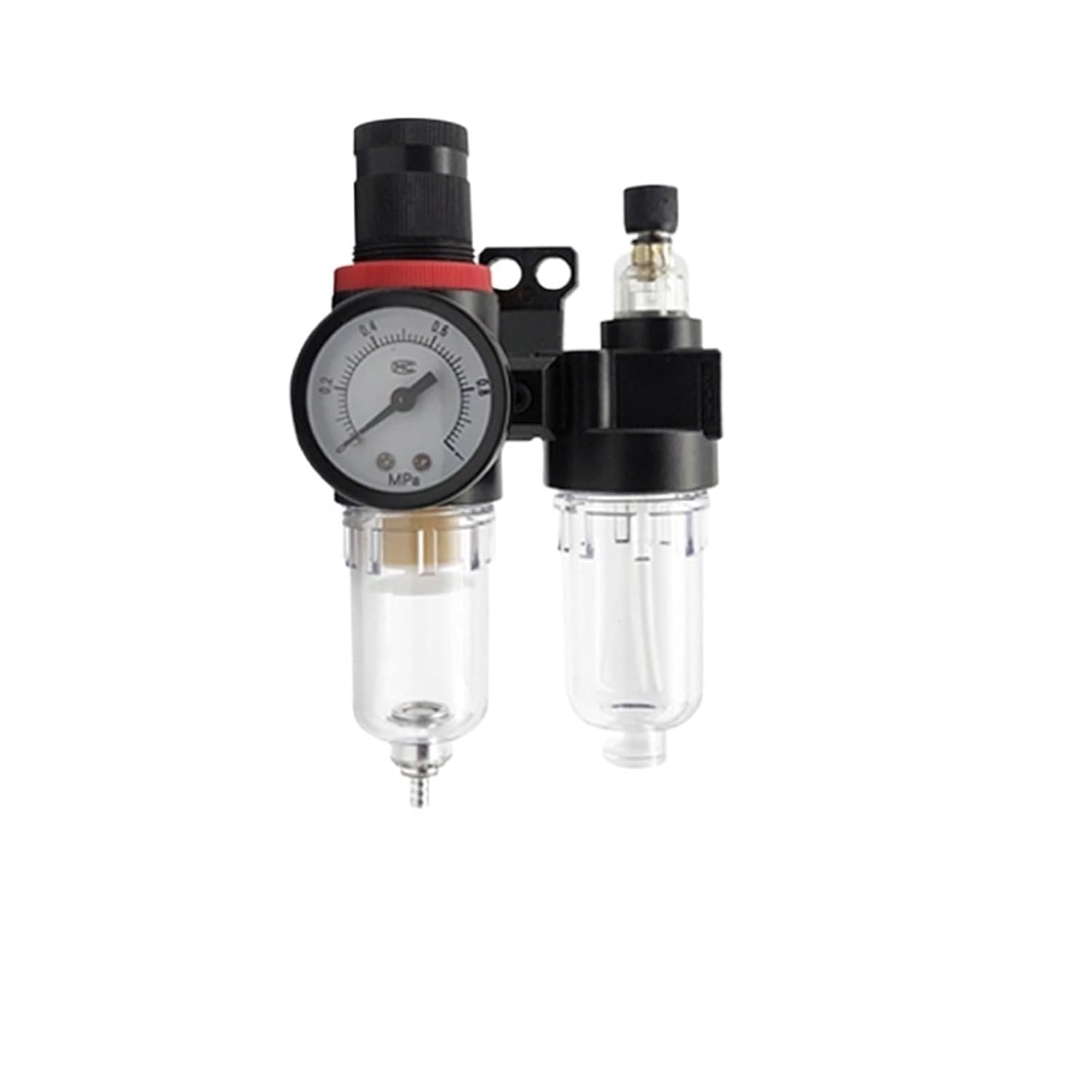 1PC AFR2000 AFC2000 G1/4" Air Filter Regulator Combination Lubricator,FRL Two Union Treatment oil water separation AFC-2000(AFC2000 Black)