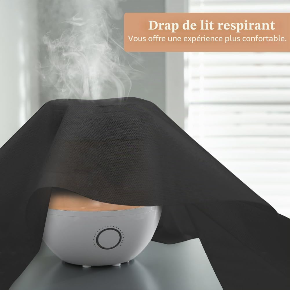 Eqivei Lot de 50 Drap Jetable Table Massage, Drap de Massage Jetable Noir, Draps Jetables Pour Massage Spa Beauté, Drap Non Tissé, Drap de Lit Jetable Anti Salissure, 80 x 180 cm