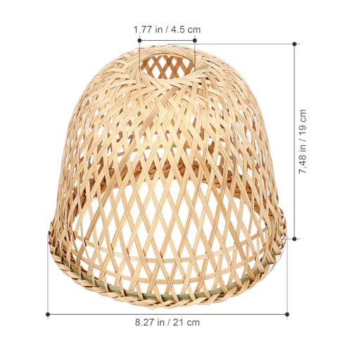Image of Pendant Light Lampshades Woven Lampshade for Room Warm Light Rustic Style