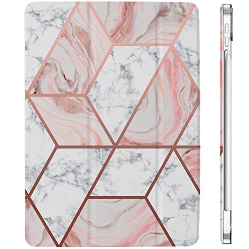 Image of DuraSafe Cases for iPad Air 5th 4th 6th 11th [ Air 11 /6 2024 /5 2022 /4 2020 ] A2588 A2316 MYFQ2HN /A MYFM2HN /A MYFR2HN /A MYFN2HN /A MYFQ2HN /A MYFM2HN /A MYFR2HN /A Printed PC Cover - Marble Pink