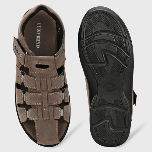Image of Centrino Sandal for Men | Grip Insole for Stability | Modern Look with Straps | Comfortable Casual look sandal for Men's (9267)
