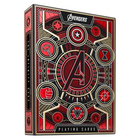 theory11 Avengers Red Edition Premium Playing Cards - Marvel Studios' The Infinity Saga Deck Cover