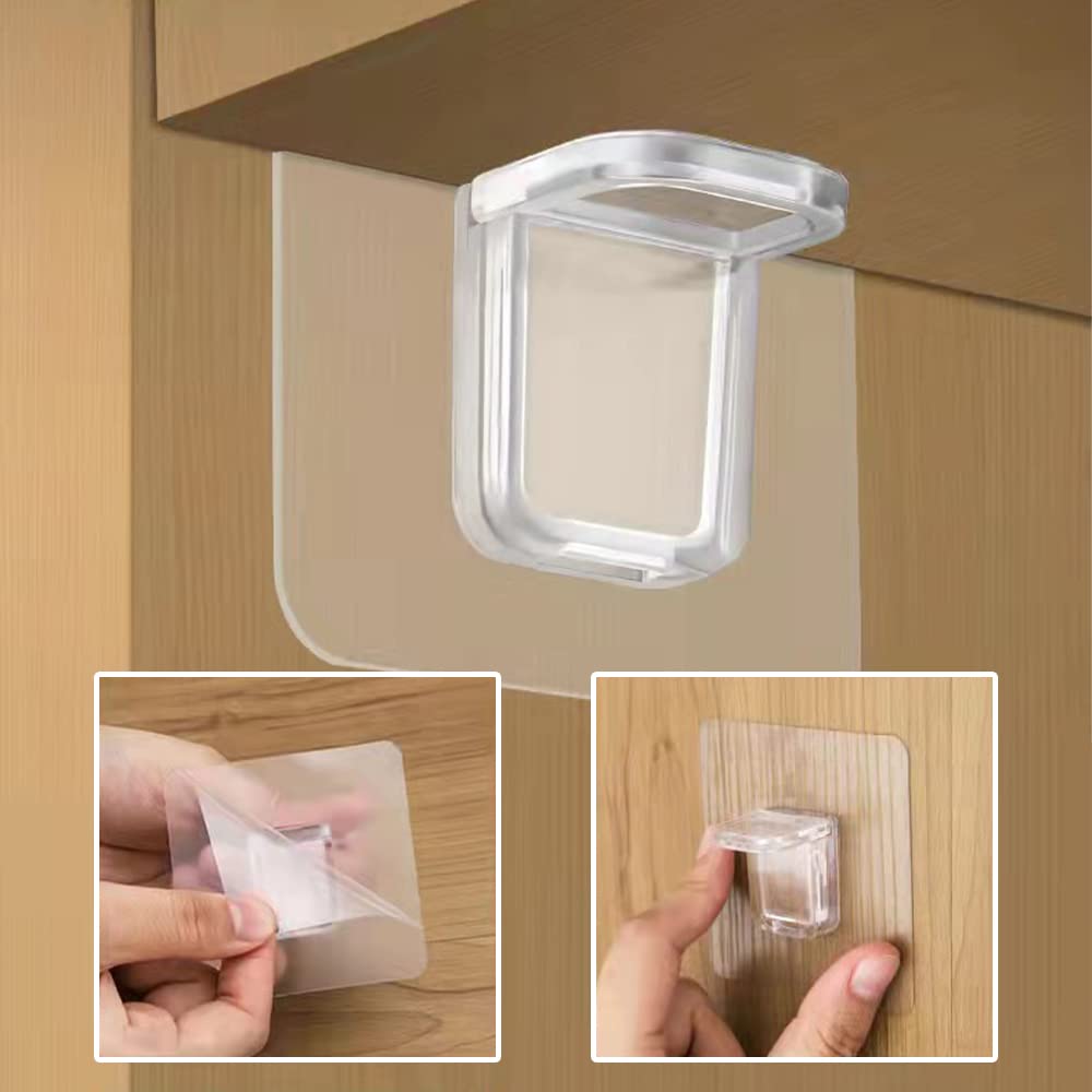 Organizzatore Casa Ganci Adesivi Da Parete - 6 Pezzi Bianchi, Adesivo Forte, Senza Fori, Per Bagno E Cucina Accessori Casa Adesivi - 7