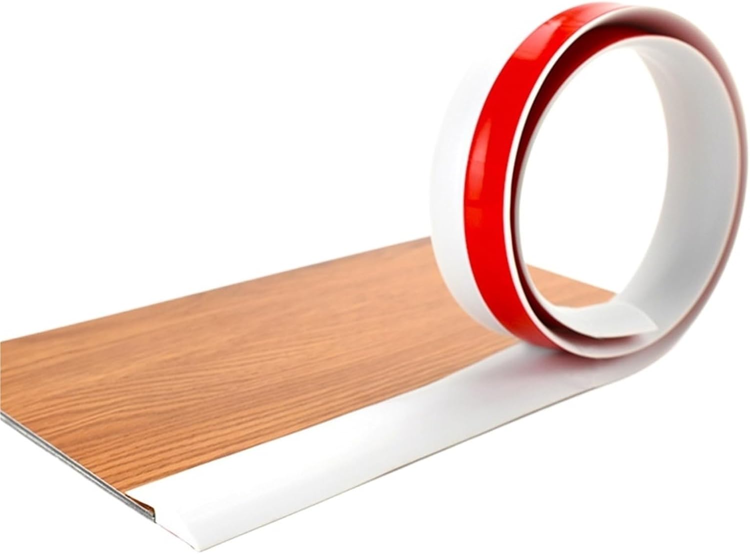 Carpet Edge Trim Strip Floor Transition Strip 2M Height Edge Anti-Collision Seam Trim Decorative(Light Brown)