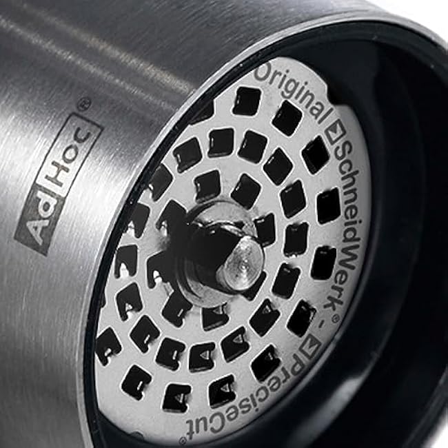 AdHoc Pepe Chili Cutter and Spice Grinder - Easy Clean Dried Herb Spice & Herb Cutter - Stainless Steel & Acrylic Mill for Dried Chili - Manual Mill with Stainless Steel Blades