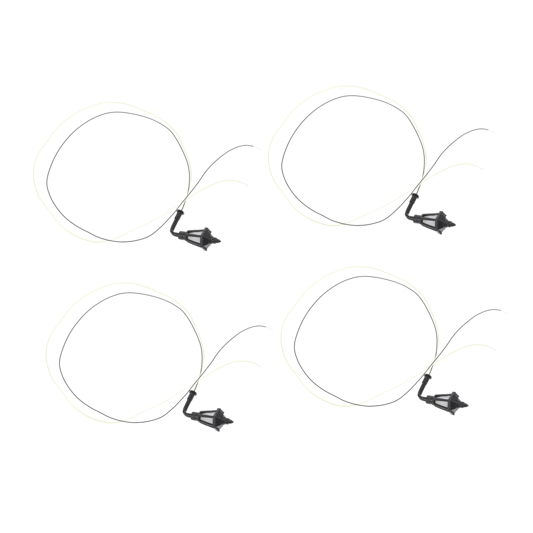 ifundom 4pcs Miniature Led Wall Lamp Model House Light Decor for Sand Table Garden Warm Color and Elegant Design for Miniature Display