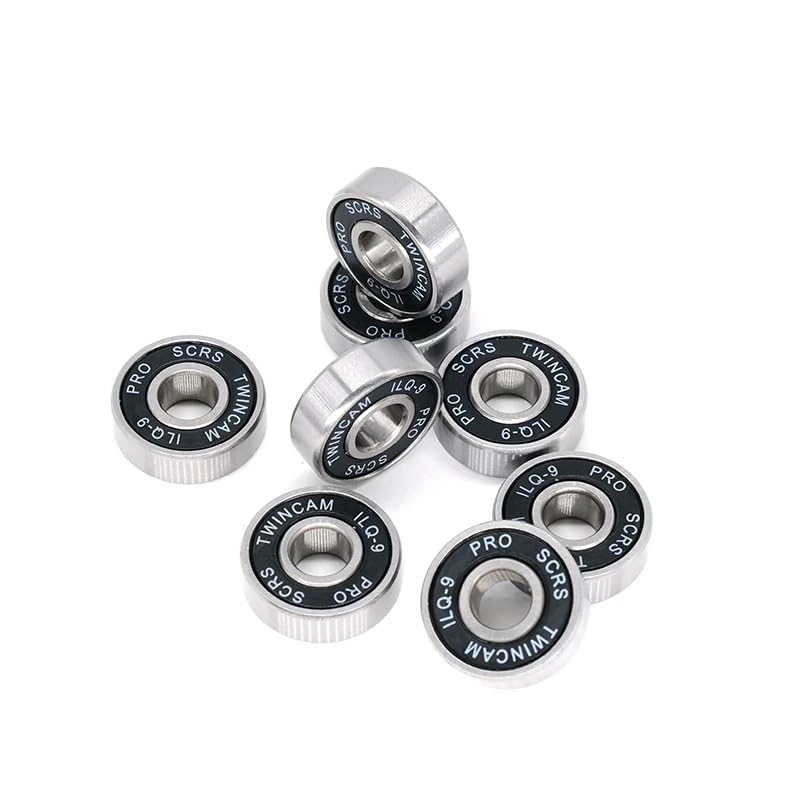 8Pcs Roller Skate Wheel Bearings Deep Groove 608RS ABEC-9 Miniature Ball Bearings Chrome Steel Bearing for Skateboard