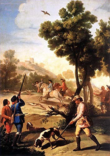 Peinture à l'huile Le tir de caille de Goya sur toile pour remplacer les posters sans âme