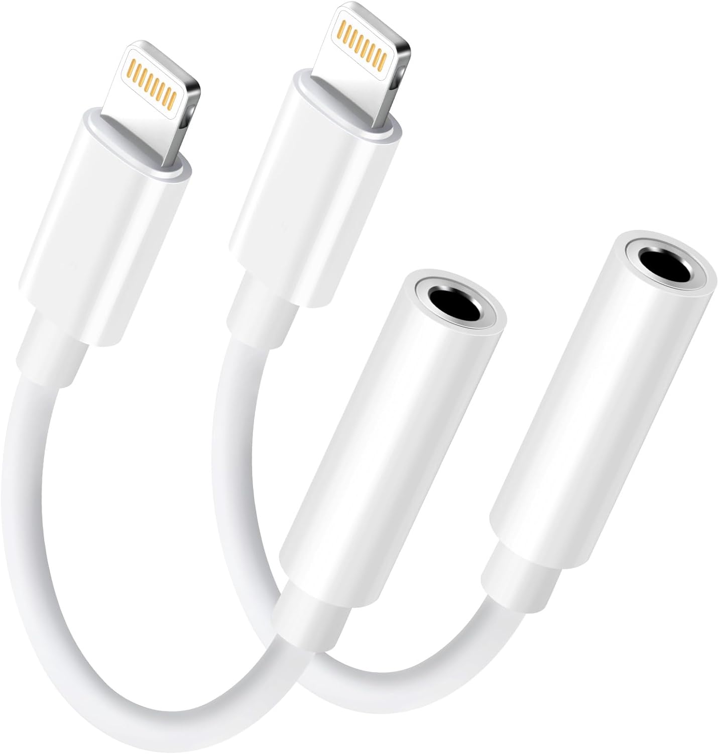Lightning to 3.5mm Headphone Jack Adapter - Audio Adapter for iPhone Aux Converter Dongle Audio Cable Compatible with iPhone 14 Pro Max/14 13 12 11 X XS 8 7 Apple MFi Certified