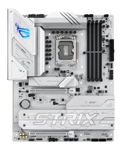 ROG Strix B860-A Gaming WiFi, Scheda Madre Intel ATX, 14+1+2+1 Fasi di Alimentazione, Slot DDR5, PCIe 5.0, Adatta per PC AI-Advanced, 4 Slot M.2, WiFi 7, AI Networking II, Aura Sync RGB, Bianca - Scheda madre - Immagine 1