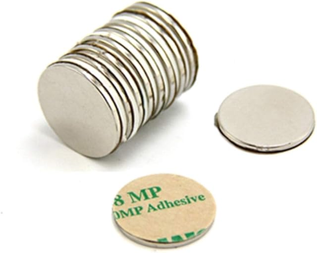 Adhesive N42 Neodymium Magnet for Arts, Crafts, Model Making, DIY, Hobbies, Office and Home - 20mm dia x 1.5mm - 2kg Pull - South - Pack of 10