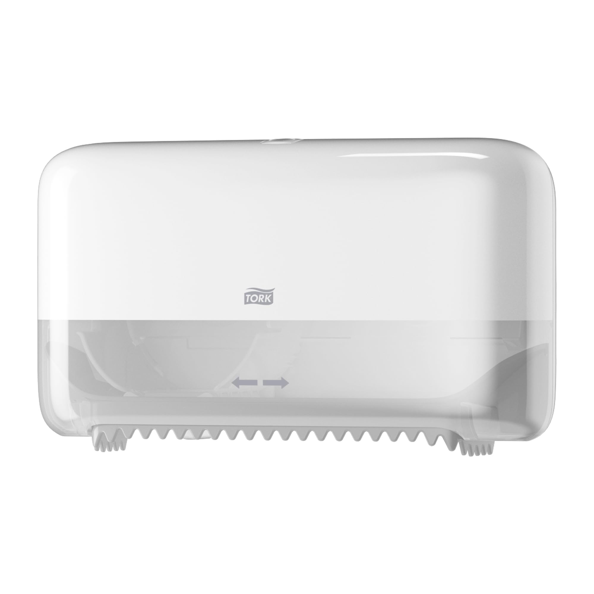 Tork Distributeur murale pour papier toilette rouleau mid-size sans mandrin blanc T7, gamme Elevation, 558040