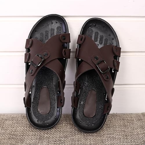 Image of Men Sandals - Style No. Sl0028700 Brown