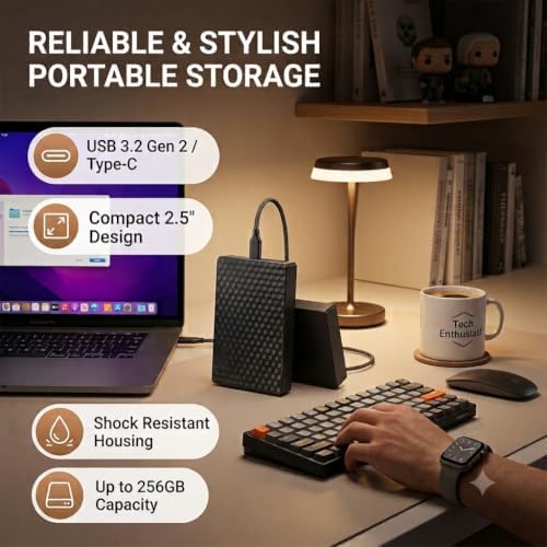 1TB Portable External Hard Drive HDD,External Solid State Drive USB 3.0 for PC, Mac, PlayStation - 3