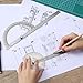 2Pcs Stainless Steel Angle Protractor, 0-180° Round Head Protractor 0-180 Degrees Angle Finder Craftsman Ruler 10 cm Woodworking Rulers Measure Tool Machinist Tool Ruler Adjustable Woodworking