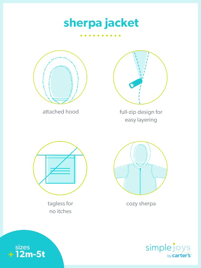 Simple Joys by Carter's Girls' Hooded Sherpa Jacket4