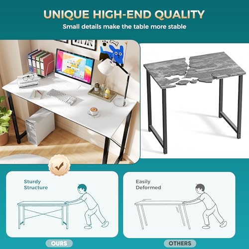 Image of DUMOS 47 Inch Small Computer Desk, Gaming Desks for Home Office Bedroom