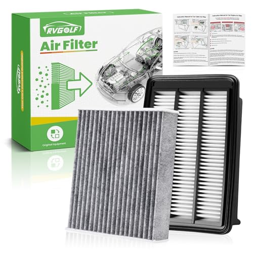 RVgolf Engine+Cabin Air Filters Fit for (All Only Gas, Not Hybrid) Honda Civic L4 1.5L 2016-2021, CR-V CRV L4 1.5L 2017-2022 Engine Air Filter Replace Air Filter for My Car # CF11182 CA12050