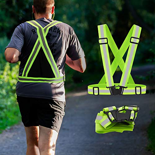 4R Quattroerre.it 4090 Homologierte reflektierende Hosenträger für Motorräder und Fahrräder