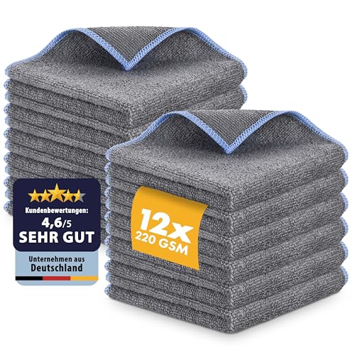 LICARGO Mikrofasertücher Auto mit 220GSM - extrem saugstark und schonend weich - 30x30cm Allround Microfasertuch Autopflege - fusselfreies Poliertuch Auto,...