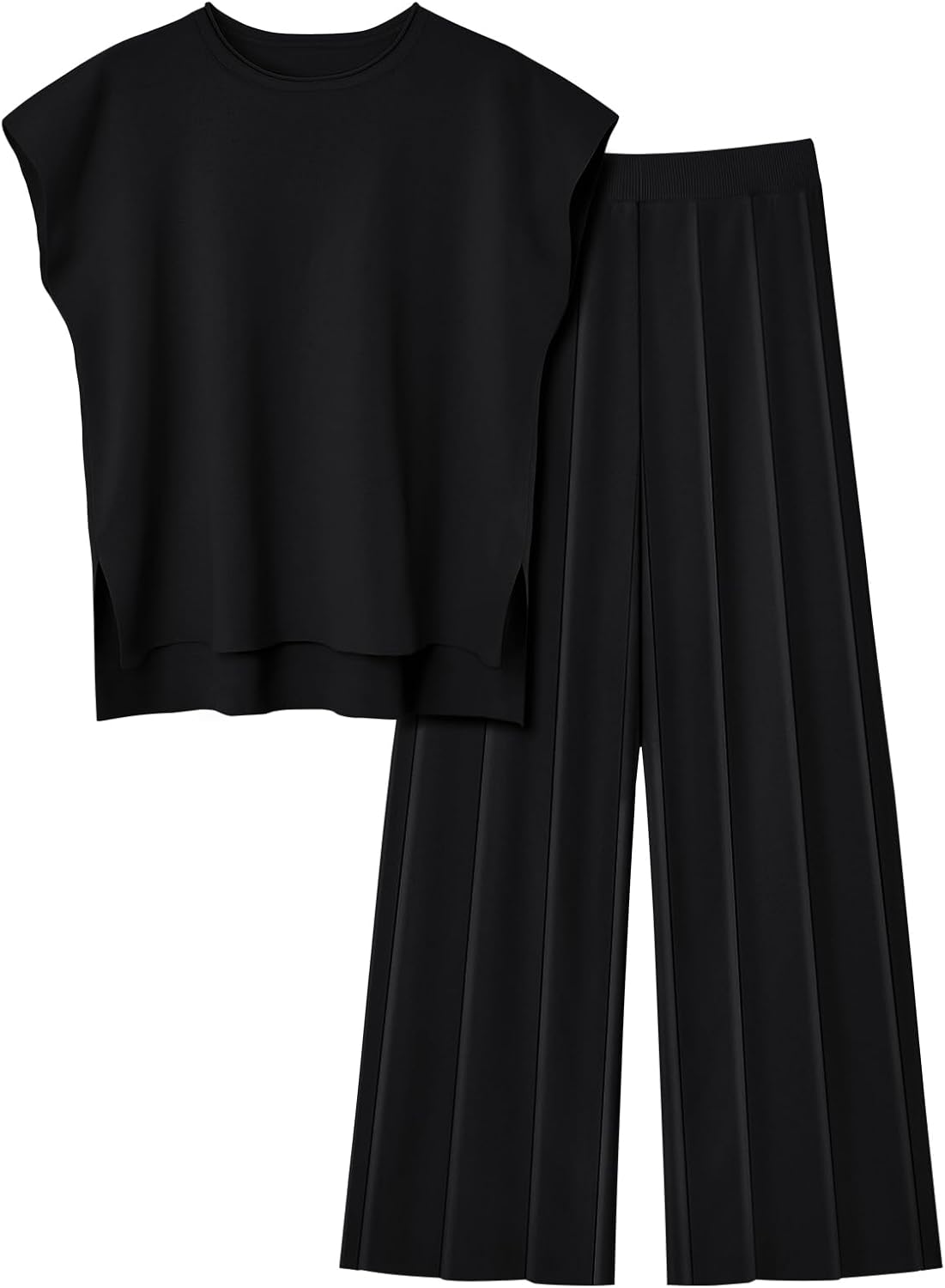 LILLUSORY 2 Piece Sets for Women Summer Vacation 2025 Lounge Outfits Matching Two Pcs Spring Knit Tracksuits Sweat Suits