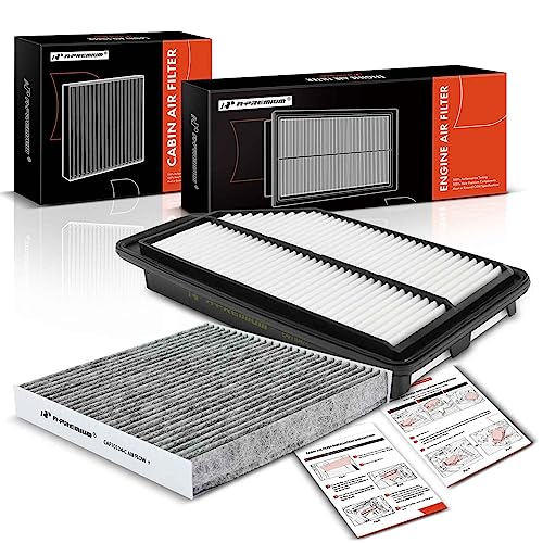 A-Premium 2-PC Engine & Cabin Air Filter with Activated Carbon Compatible with Honda Odyssey 2011-2017 3.5L