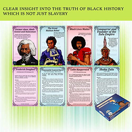 Revisa, Black History Flash Card. Old Ages History Cards Story Of African American. Black Culture Awareness For Kids, Boys And Girls - 53 Flashcards #TOP3