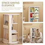 Rotating Bookshelf for Kids, 4 Tier Spinning Bookcase Tower, Space Saving Small Bookshelf for Bedroom Playroom Classroom, Wooden Kids Book Storage Organizer - Image 4