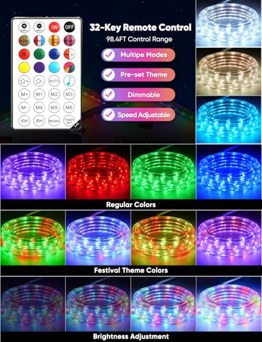 Tira de luces LED exterior 30M RGB+IC blanco cálido/frío IP65 miniatura 3