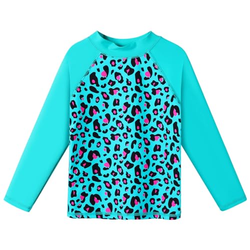Image of TFJH E Girls Long Sleeve Swimsuits Skirt 2-Pieces Rash Guard Set Sun Protection UV 50+