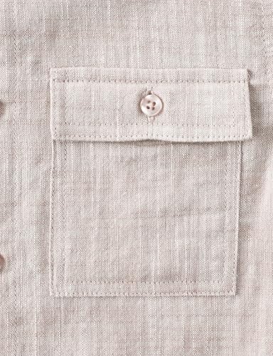 JOGAL Boys Chambray Shirts Long Sleeve Casual Button Down Shirts Solid Cotton Shirt with Flap Chest Pocket4